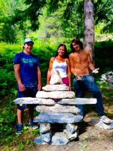 Our Inuksuk for Stephanie - here with her boys 2014.